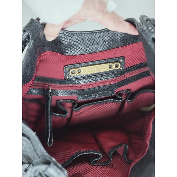 Lockheart Black Bag Leather Satchel / Handbag / Retro Boho / Discontinued #0053 - Picture 6 of 9